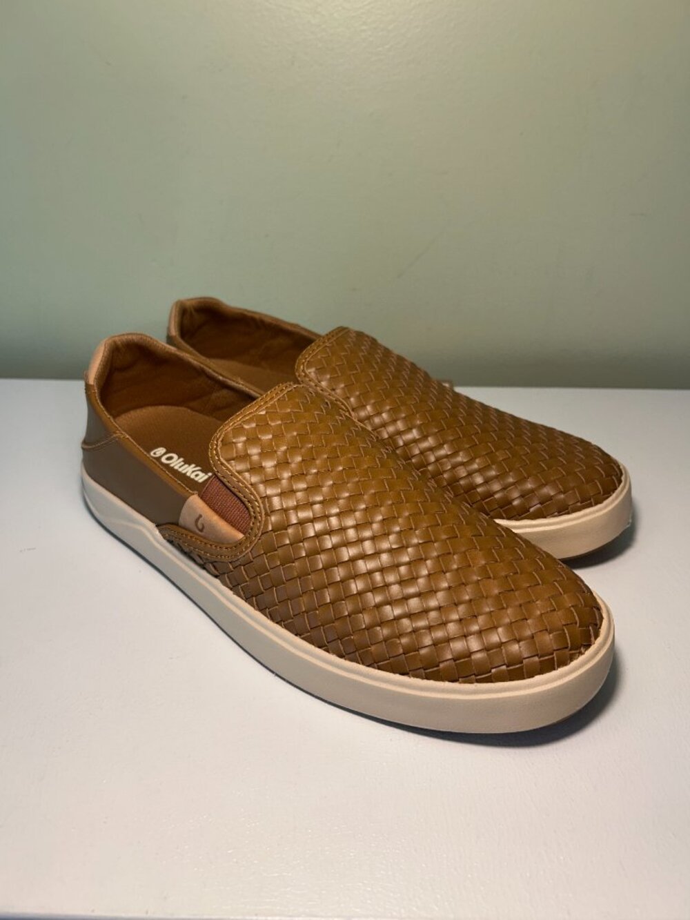 Olukai Men's Lae‘ahi Lauhala Woven Leather Shoes - Picture 8 of 16